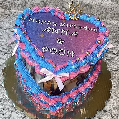 7 Inch Heart Selfie Burn Cake