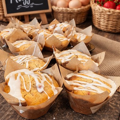 Strawberry White Chocolate Muffins