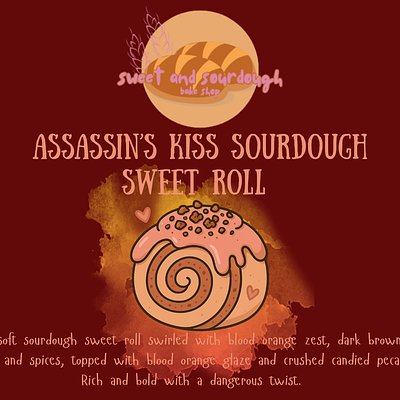 Assassin’s Kiss Sourdough Sweet Roll 4ct