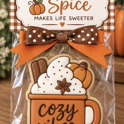 Full Dozen Pumpkin Spice With Toffee Bits Coffee Mug Cookies