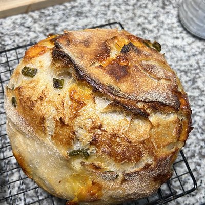 Artisan Jalapeño Cheddar Sourdough Bread