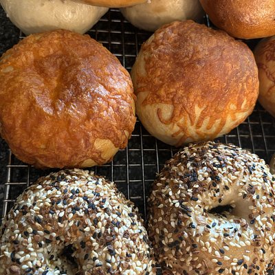 4 Plain Sourdough Bagels
