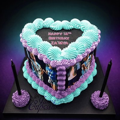 8in. Heart /Round Shaped Cake 2 Layer (Feeds Up To 25 Guests)