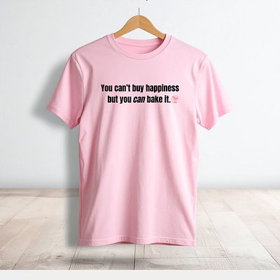 Hey Cookie! Bake Happiness Adult T-Shirt (Pink)