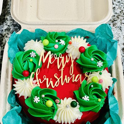Christmas Themed Bento Cake 
