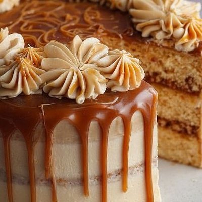 Carmel Coffee Butter Cream Cake 