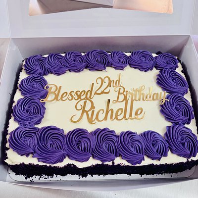 Quarter Slab Ube Cake