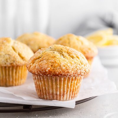 Lemon Poppyseed Muffins-Medium(4 Muffins)