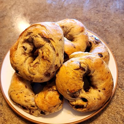 Cinnamon Raisin Sourdough Bagels