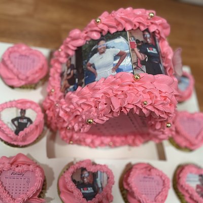 6 Inch Side  Heart Cake 