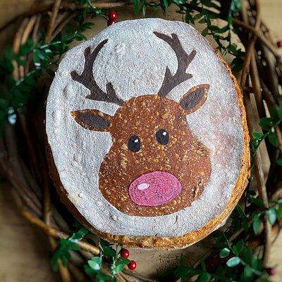 Reindeer Painted Sourdough Loaf