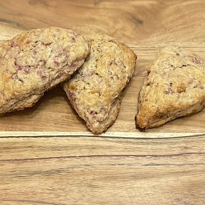 Organic Sourdough Raspberry White Chocolate Scones 4- Pack 