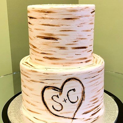 Birch Tree Tiered Cake