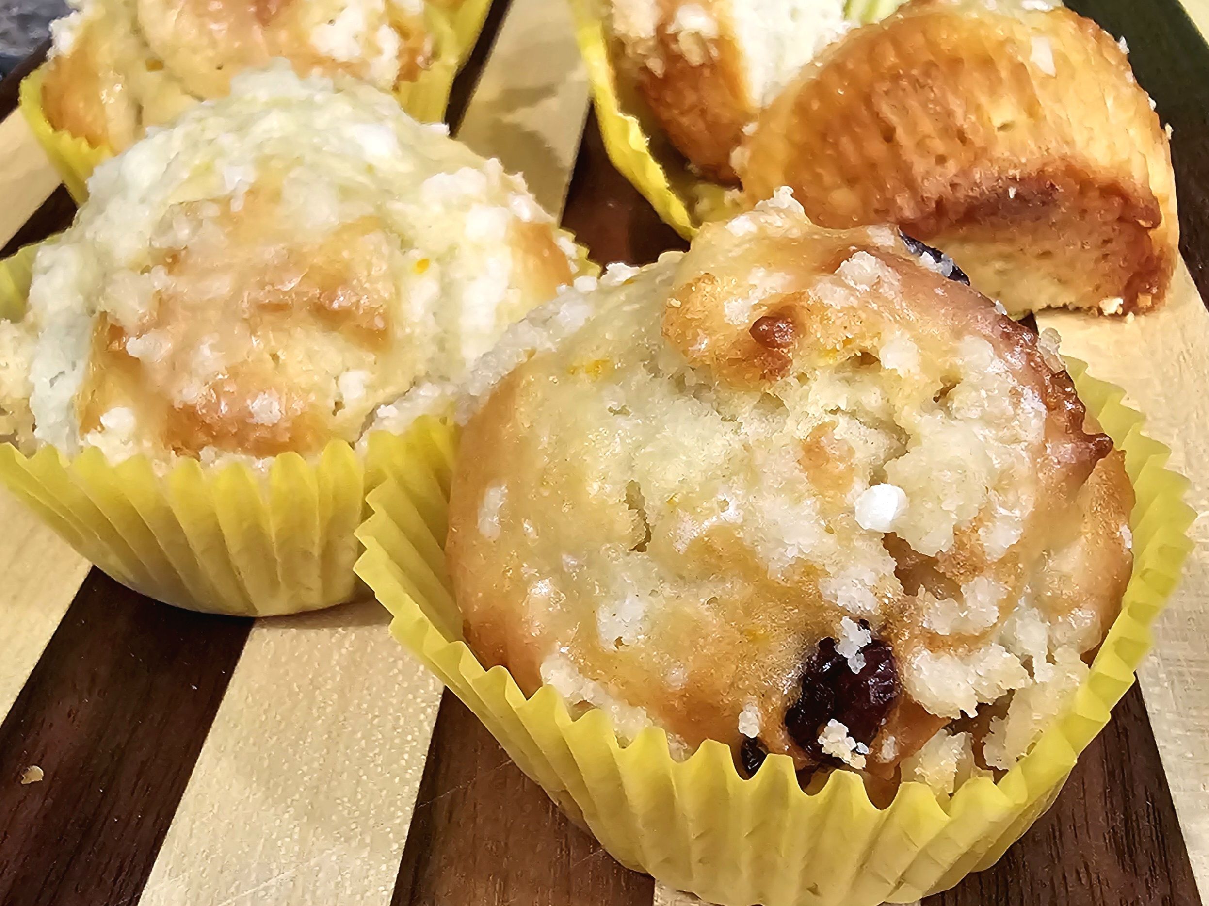 Cranberry Orange Crumble Sourdough Muffins