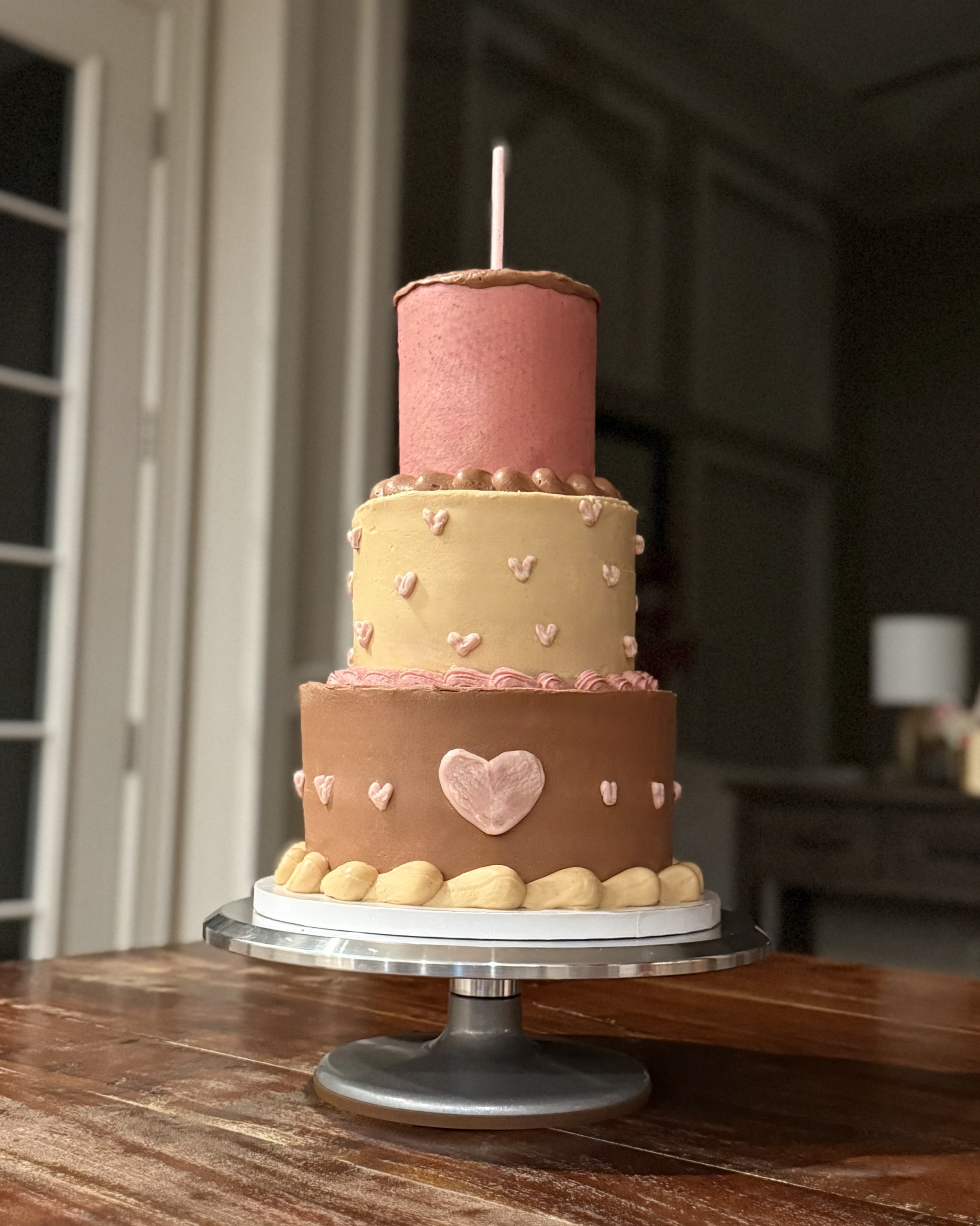3 Tier Cake (4”, 6” & 8” Double Layer Cakes) Serves Up To 40