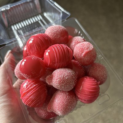 Cherry Candied Grapes