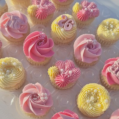 Simple Swirls Mini Cupcakes (2 Dozen)