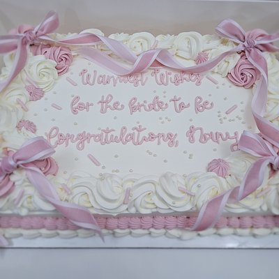 Standard Half Sheet Cake (12x16) Single Layer (VANILLA/CHOCOLATE ONLY Extract Flavors Can Be Added)