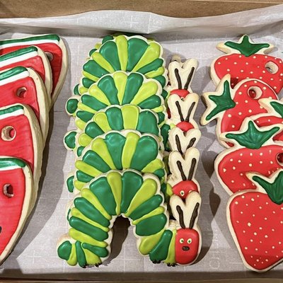 Hungry Caterpillar Cookie Set (THREE DOZEN) *READ SET DETAILS*