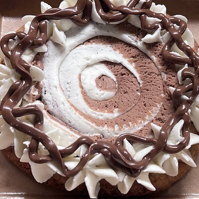 Giant Nutella Swirl Sourdough Cookie