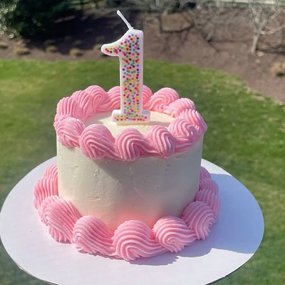 4in Smash Cake (  2 Colors) And Number Topper