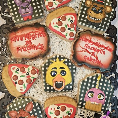 Five Nights At Freddy's Birthday Sugar Cookies