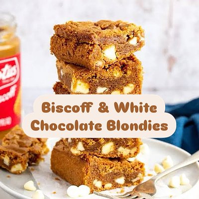 Biscoff White Chocolate Blondies