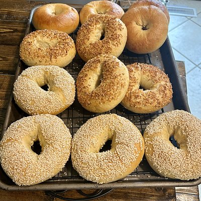 Sourdough Sesame Bagels