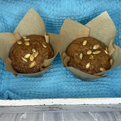 2 Pumpkin Cream Cheese Muffins