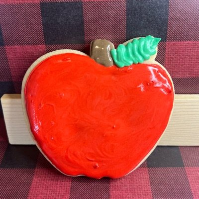 3in Teacher Apple Cookie with Name 