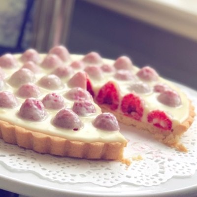 White Chocolate Raspberry Tart
