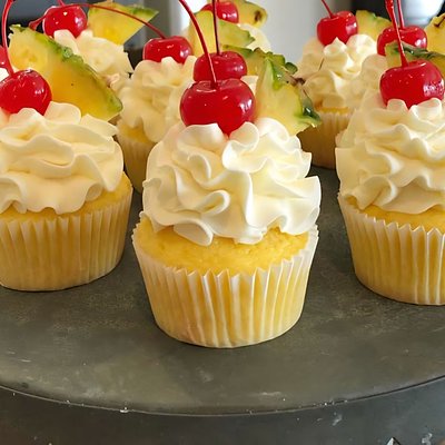 Piña Colada Cupcakes**