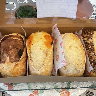 *Now Available** Sourdough Flight Boxes - 4 Mini Loaves - Flavors Include: Classic/Cheddar&Jalapeno/EverythinBagel/Raisin&Cinnamon