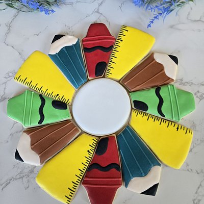 School Supplies Cookie Platter 