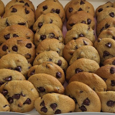 50 Chocolate Chip Cookies And A Tray Of Brownies 