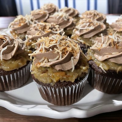 German Chocolate Cupcakes