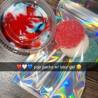 3 Pack Lollipops With Pop Rock Dipping Cup