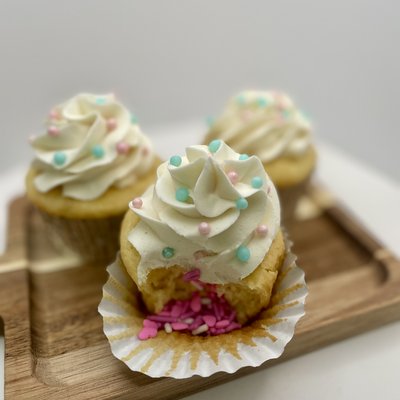 Baby Girl Gender Reveal Cupcakes