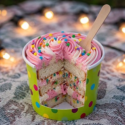 Dot Cake In A Cup