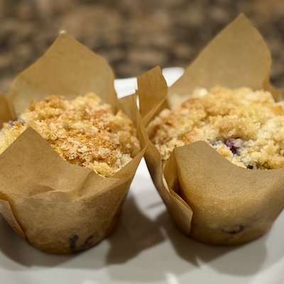 Four - Sourdough Blueberry Lemon Muffins