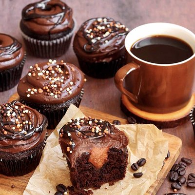 Mocha Filled Cupcakes 
