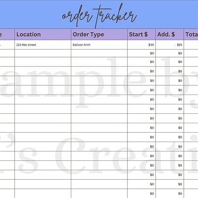 Custom Order Tracker