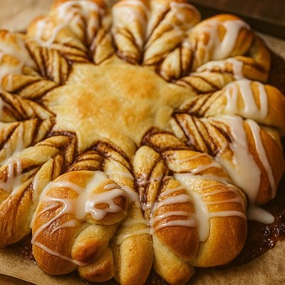 Sourdough Cinnamon Roll Star Bread 