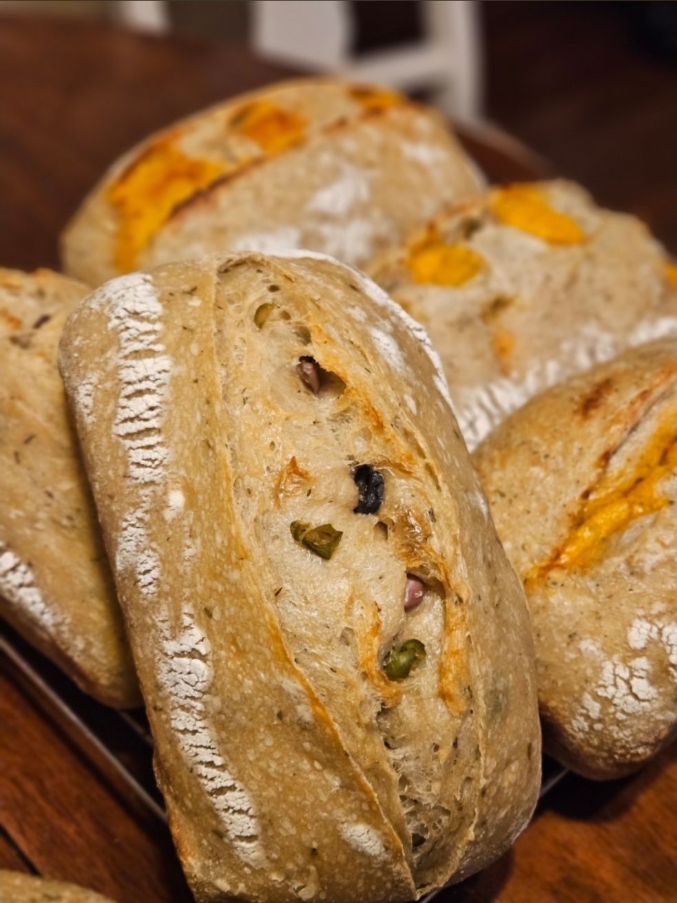 Mixed Greek Olive, Thyme And Lemon Sourdough Bread 