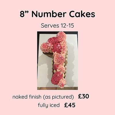 8” Number cakes