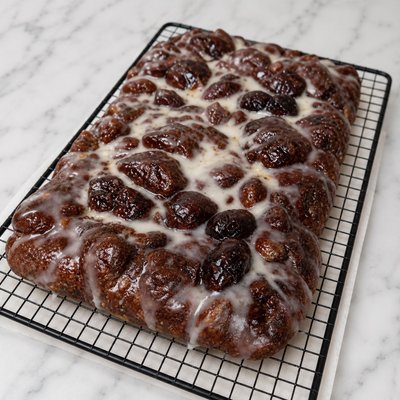Sourdough Chocolate Glazed Donut Focaccia 