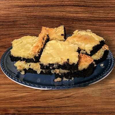 Chocolate Vanilla Chess Cake 