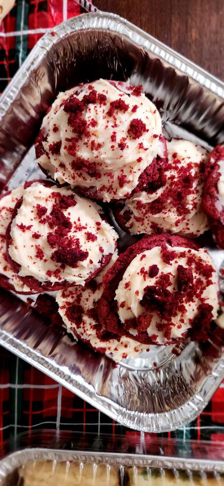 Red Velvet Cookie W/ Brown Sugar Cream Cheese Icing  