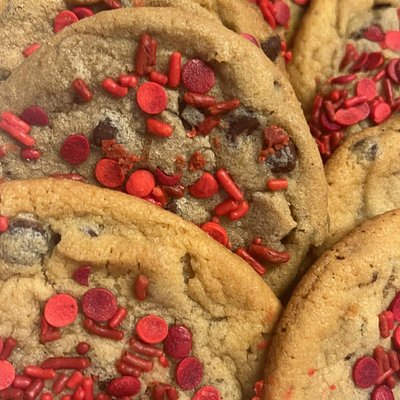 Choc Chip Cookies Dozen With Or Without Sprinkles 