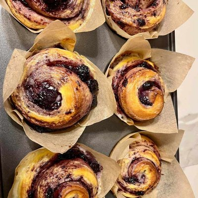 Lemon Blueberry Cinnamon Rolls 